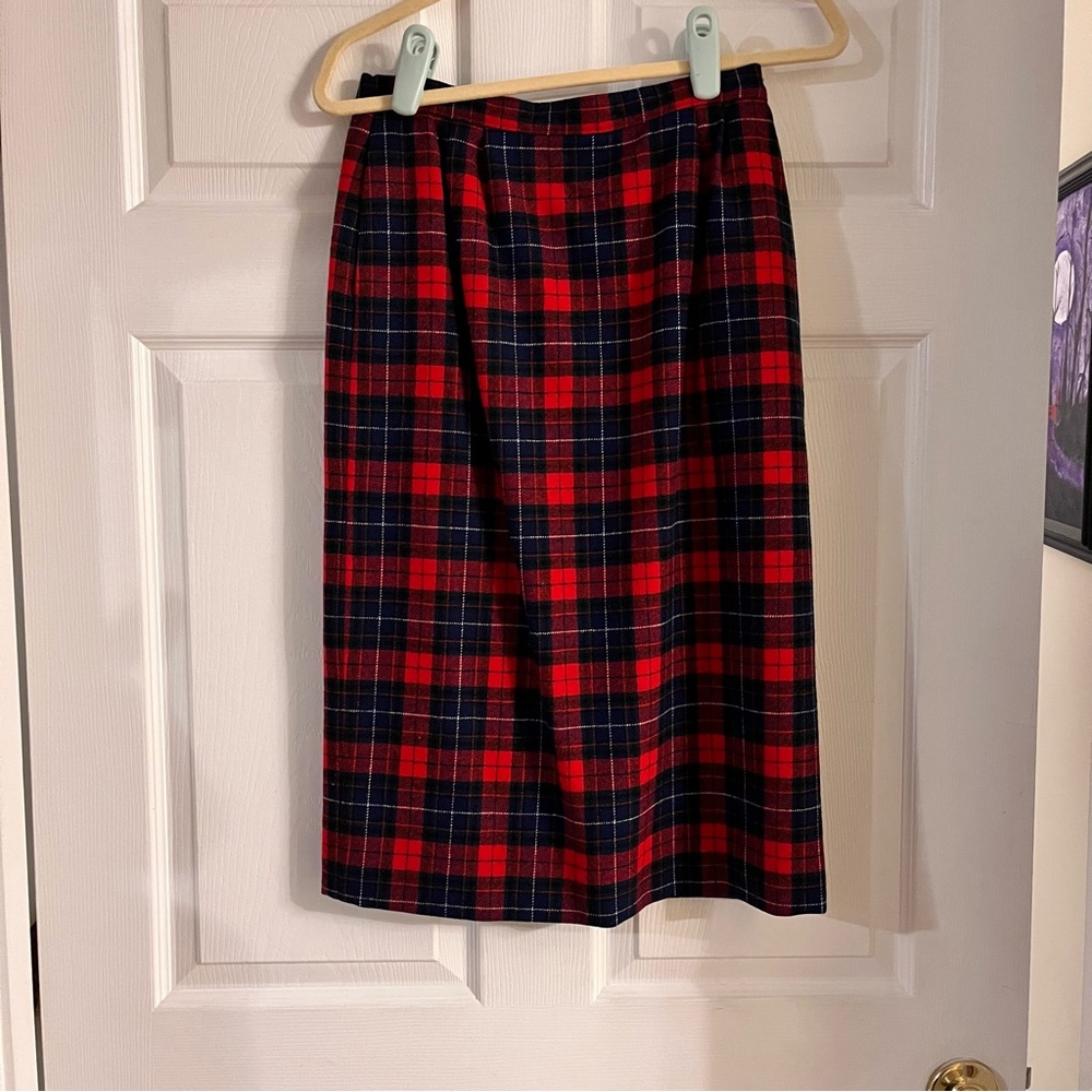 Pendleton Mason Tartan Virgin Wool Vintage Plaid Skirt women’s 8 made‎ in USA